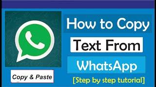 How To Copy Text From WhatsApp (Copy & Paste)