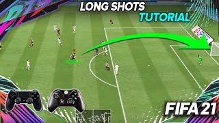 FIFA 21 LONG SHOTS TUTORIAL - THE SECRETS TO SCORE GOALS FROM LONG SHOTS in FIFA 21 - TIPS & TRICKS!