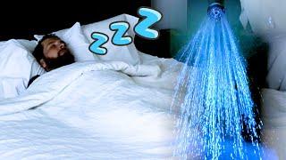 SPEND THE NIGHT In A Luxury Hotel | Shower Sounds + AC White Noise Sleep