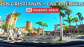 TENERIFE - LOS CRISTIANOS TO LAS AMÉRICAS | Tour of several Places  4K Drive ● January 2025