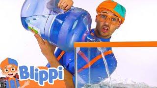 Learn to Wash Toy Trucks | Blippi | Life at Sea | Kids Ocean Learning | Toddler Show