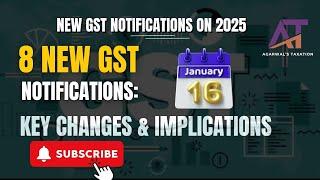 8 New GST Notification From 01/2025 to 08/2025 issued on 16th Jan 2025: Key changes