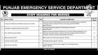 Punjab Rescue 1122 New Jobs 2022 || Rescue 1122 New jobs 2022  || pesd new jobs