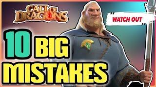 Call of dragons - top 10+ biggest mistakes to avoid | Tips and Tricks