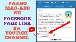 Paano Maglagay ng Facebook Page Link sa Youtube Channel "About" | gamit ang cellphone