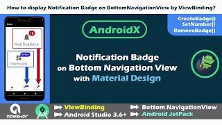 Notification Badge on Bottom Navigation View in Android Studio 3.6 | Material Design | View Binding