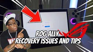 Asus Rog Ally ssd upgrade Tips Recovery Issue Fix