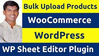 Bulk Upload Products WooCommerce WordPress | WP Sheet Editor Plugin Review Excel | Shopping Website