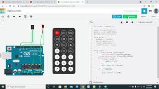 control a device via arduino with an IR remote and IR sensor in tinkercad