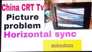 China CRT TV picture problem horizontal sync solution