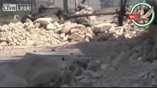 Sham Hawks Brigade Target Syrian Tank with RPG - 21/09