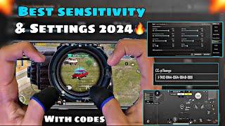 New Update 3.4Best Sensitivity Code + Control Settings Pubg Mobile/Bgmi Sensitivity 2024