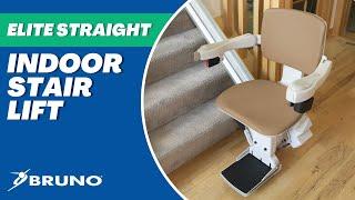 Elite Straight Indoor Stair Lift | Bruno® - Made in USA | (800) 997-0042