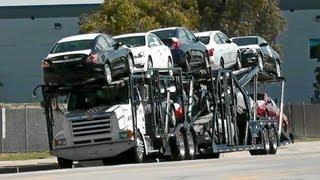 Truck Spotting - Car Carrier Trucks at Los Angeles.