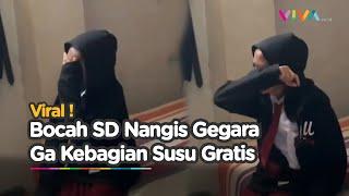 Viral! Bocah SD Menangis Tak Kebagian Susu dari Gibran