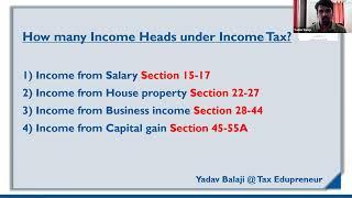 #Income tax - Five heads of income and their section