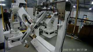 Sheet metal loading robot cell with rack locater