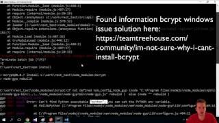 Fixing BCrypt error on Windows