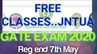 Gate Exam 2020 Free classes || Gate 2020 JntuA registration Free classes || Gate exam online free .