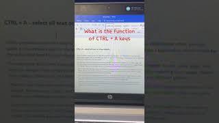 The function of CTRL + A keys || A-Z key shortcuts | Tech tipper | #shorts #keyboardshortcuts #tech