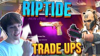 CS:GO - LUCKIEST Riptide TRADE UPS!!! (INSANE) + Pass Giveaway