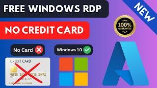 How to Create Windows RDP Without Credit Card