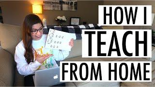 WHAT TEACHING FROM HOME LOOKS LIKE | Distance Teaching Vlog