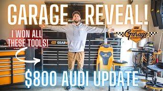 KURT BUSCH DELIVERS ME $35,000 IN TOOLS , I FIX A $800 AUDI | #GearWrenchUltimateGarageGiveAway