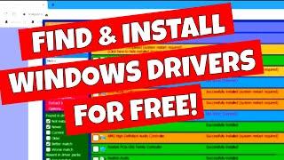 Find & Install Windows PC Drivers AUTOMATICALLY For Free