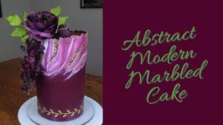 Kue Marmer Modern Abstrak | Tutorial Menghias Kue