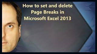 How to set and delete Page Breaks in Microsoft Excel 2013