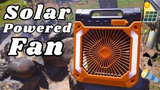 Solar Powered Portable Fan with Led lights - Review