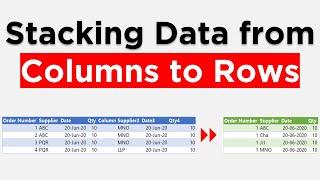 Stacking Data from Columns to Rows