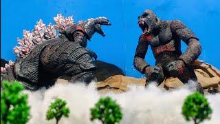 GODZILLA ULTIMA vs KING KONG an epic battle stop motion