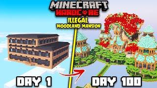 I Survived 100 Days On ILLEGAL Woodland Mansion in Minecraft Hardcore