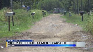 Victim of pit bull attack speaks out