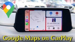 Google Maps on CarPlay Dashboard in Mazda CX-5