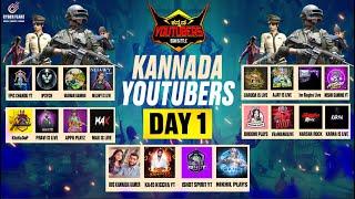 PRESENTS KANNADA YOUTUBERS BATTLE | DAY 1 |  60+ KANNADA YOUTUBERS IN SAME LOBBY |