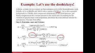 Example: Using Relative Pressure to Determine Heat Input and Work