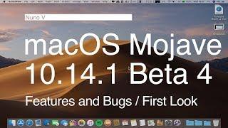 macS Mojave 10.14.1 Beta 4 - Features / Performance and Bugs