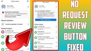 HOW TO FIX FACEBOOK RESTRICTED MONETIZATION POLICY ISSUES NO REQUEST REVIEW BUTTON TUTORIAL