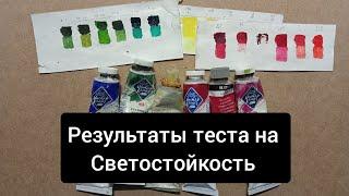 результаты теста на светостойкость масляных красок