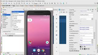 Personal Profile Ap in Android Studio Step 2