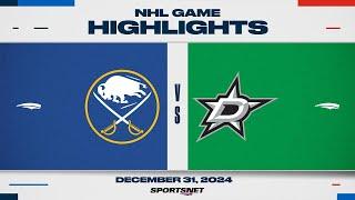 NHL Highlights | Sabres vs. Stars - December 31, 2024