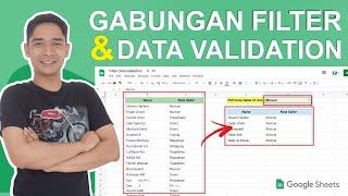 gabungan rumus filter dan data validation