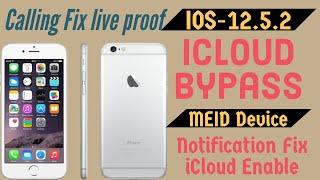 iphone 6 MEID iCloud Bypass iOS 12.5.2 Notification Fix Calling Fix Live Prof how to Bypass iphone 6