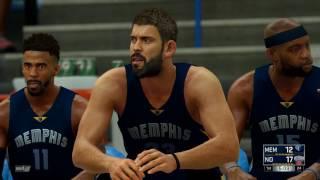 NBA 2K17 PS4 Memphis Grizzlies vs New Orleans Pelicans CPU vs CPU Full Game Simulation Nation