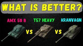 AMX 50 B vs T57 Heavy vs Kranvagn || WoT