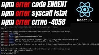 How to Fix npm error ENOENT on Windows Resolve Missing File Issues | NIS School