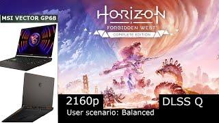 12900HX + RTX 4080M + Horizon Forbidden West / 2160p / High / DLSS